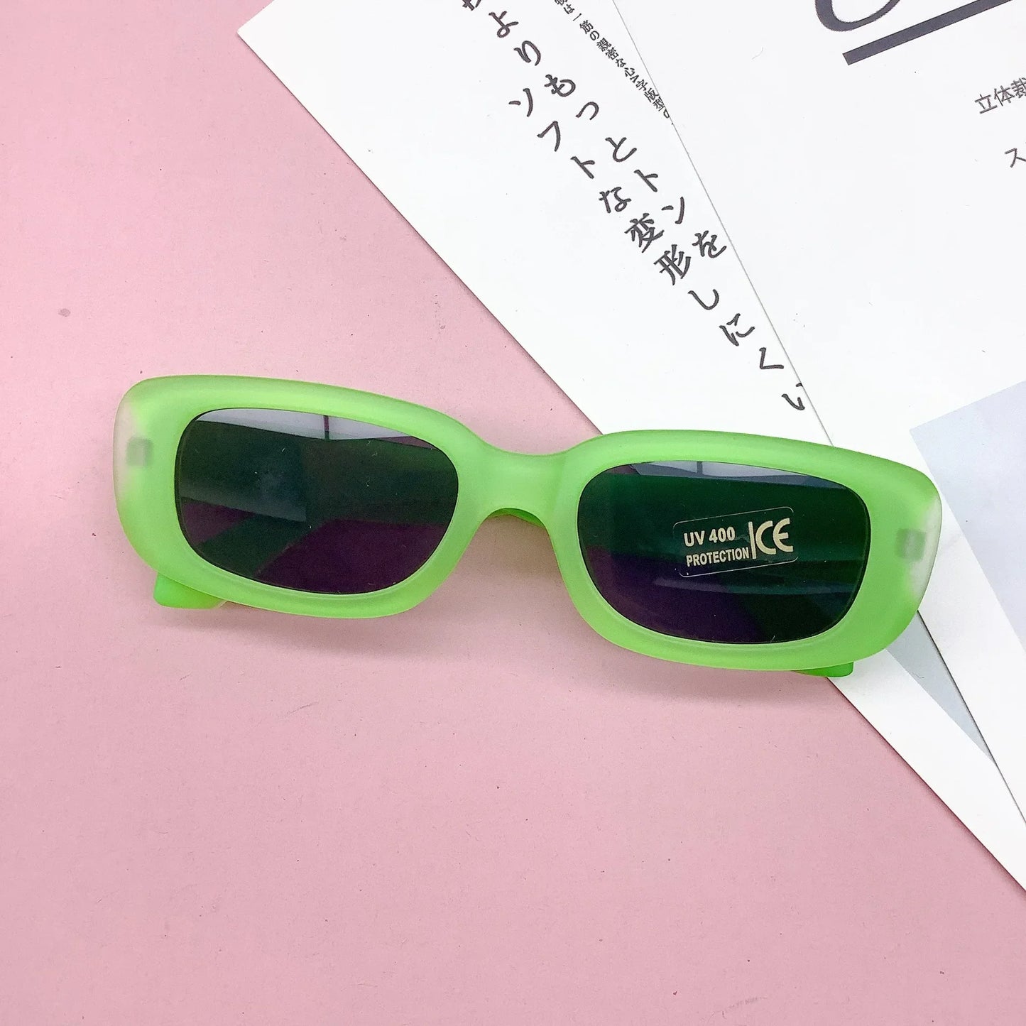 Kids UV400 Rectangle Sunglasses | Vintage Frosted Boys & Girls