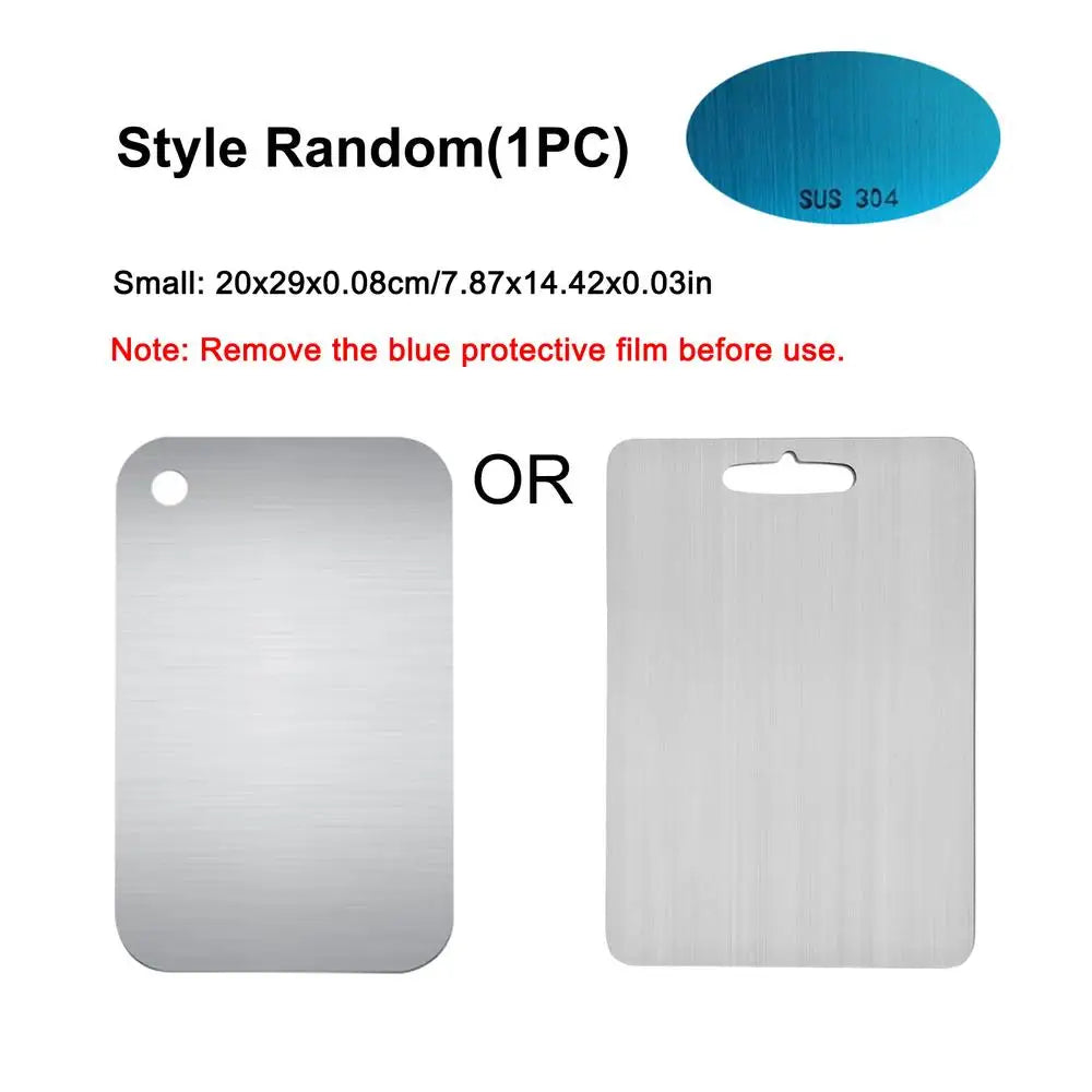 Double-Sided Stainless Steel Cutting Board | Food-Grade Mat