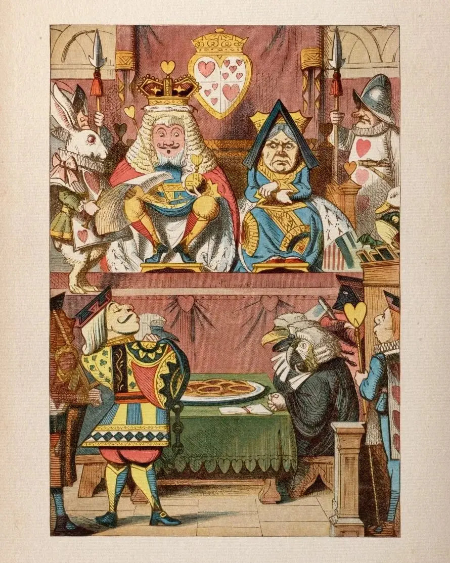 Wonderland Retro Fairy Tale Canvas Wall Art for Kids Room