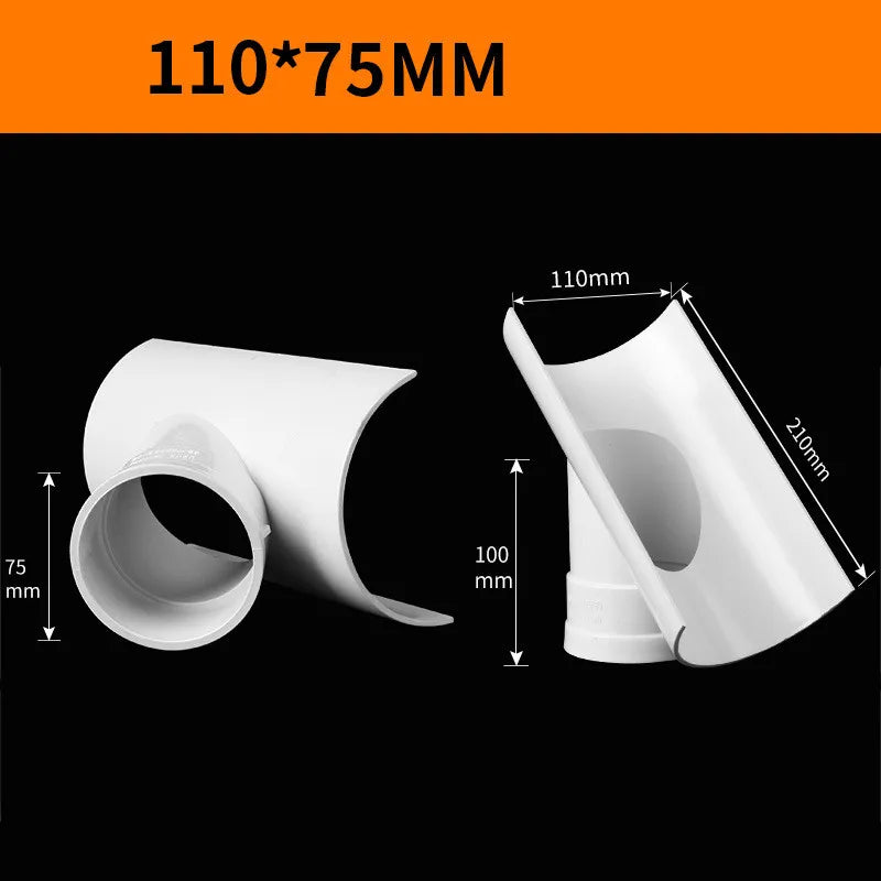 PVC Open Tee Drain Pipe Repair Fitting | 5 Sizes | Tube Connector