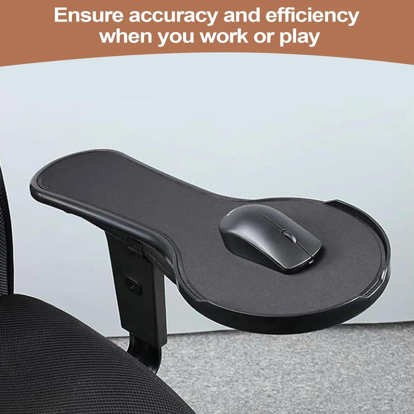 Ergonomic Chair Arm Rest Pad & Mouse Extension Tray | Adjustable