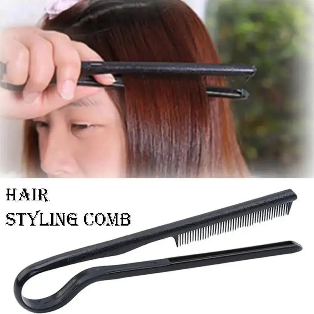Portable V-Shaped Hair Straightener Comb,Hair Styling Comb Messy Hair Finishing Comb Straightening Splint Comb Hair Hairdressing Peaceful Pleasures Health and Wellness