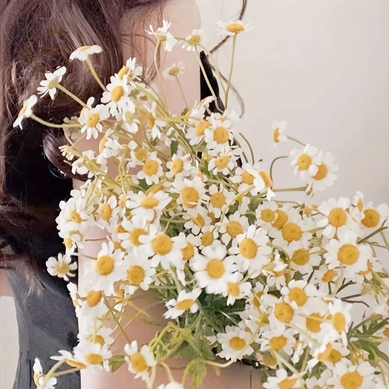 12PCS Artificial Daisy Flowers | 120 Blossoms Wedding Home Decor Artificial Flower Set Peaceful Pleasures Health and Wellness