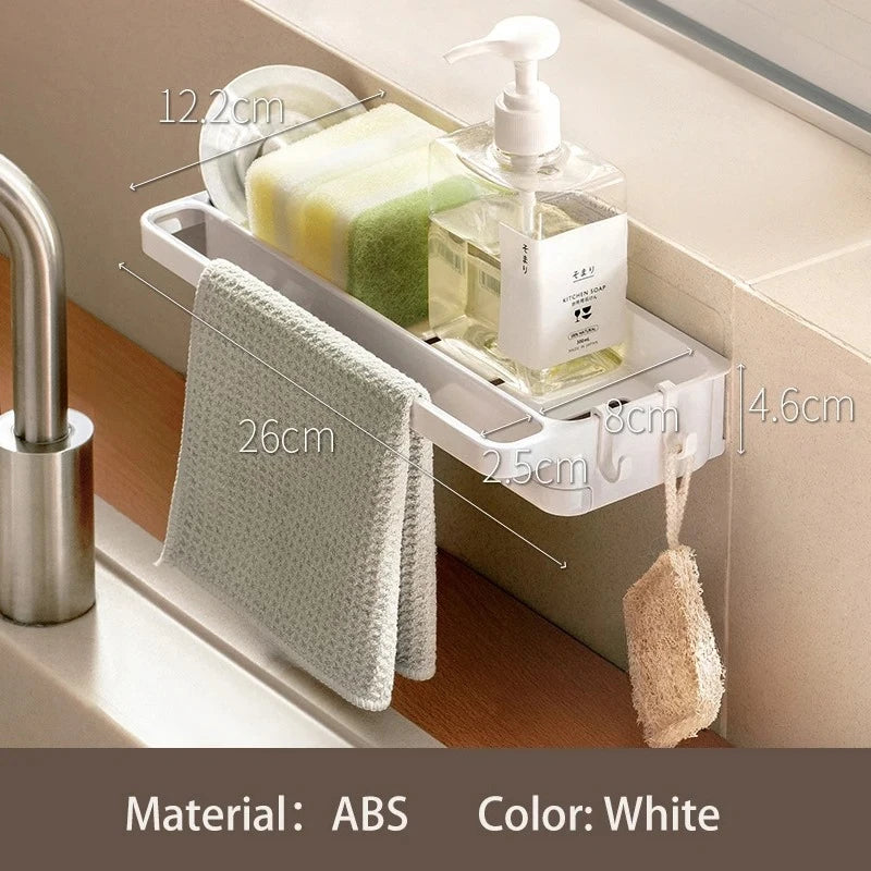 Sponge drying rack for Sink Organizer Dish Brush Holder,Sink Sponge Holder,sink Drain Rack shelf Organizer, Kitchen Accessories Peaceful Pleasures Health and Wellness white 1PCS