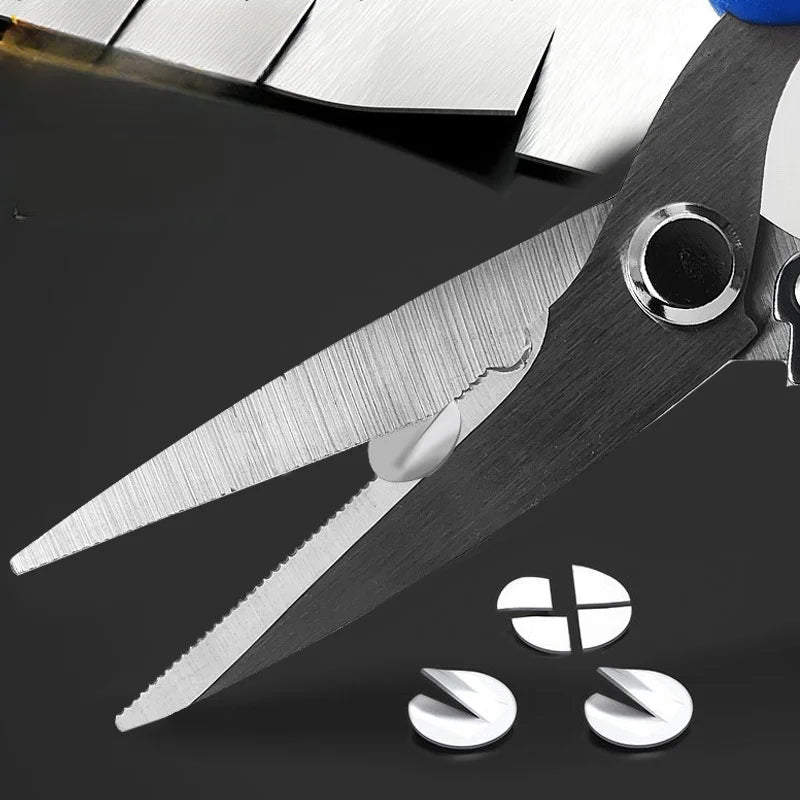 Heavy-Duty Stainless Steel Industrial Scissors | Metal & PVC