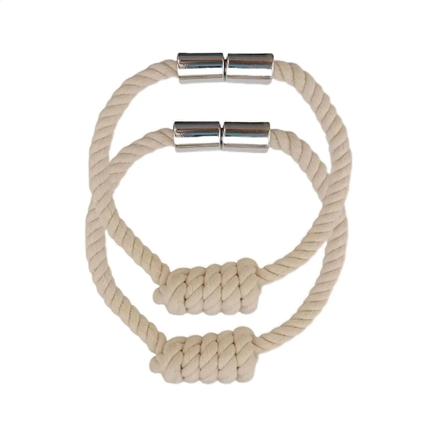 Magnetic Curtain Tiebacks – Decorative Rope Holdbacks, 2 Pack