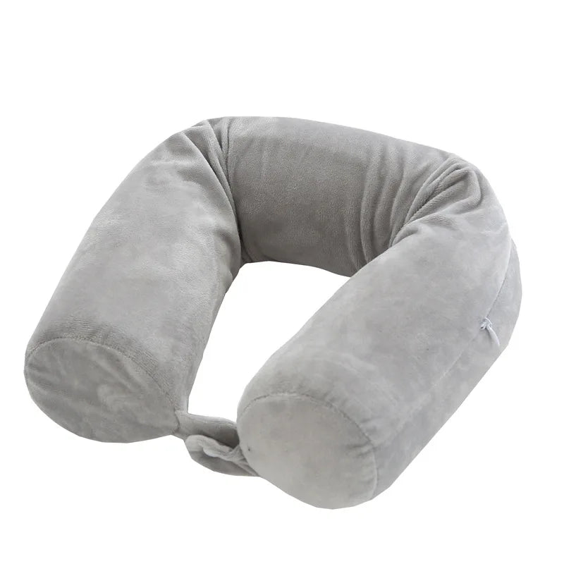 Memory foam u-shaped pillow, travel pillow, protect the cervical spine, easy to carry, bendable, slow rebound Peaceful Pleasures Health and Wellness Gray