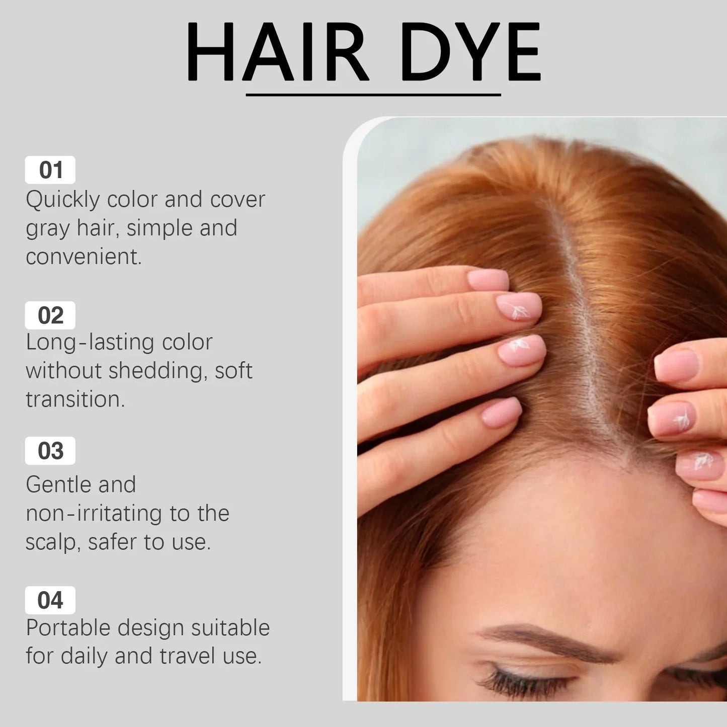 HOEGOA Temporary Hair Color Stick – Gray Root Concealer