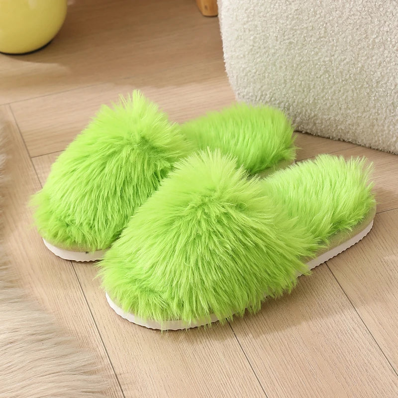Women's Plush Winter Slippers | Non-Slip Soft Indoor House Shoes