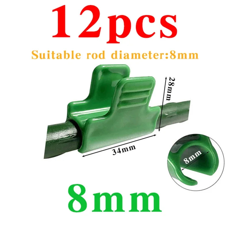 12-Pack Greenhouse Film Clamps – Hoop Pipe & Netting Tunnel