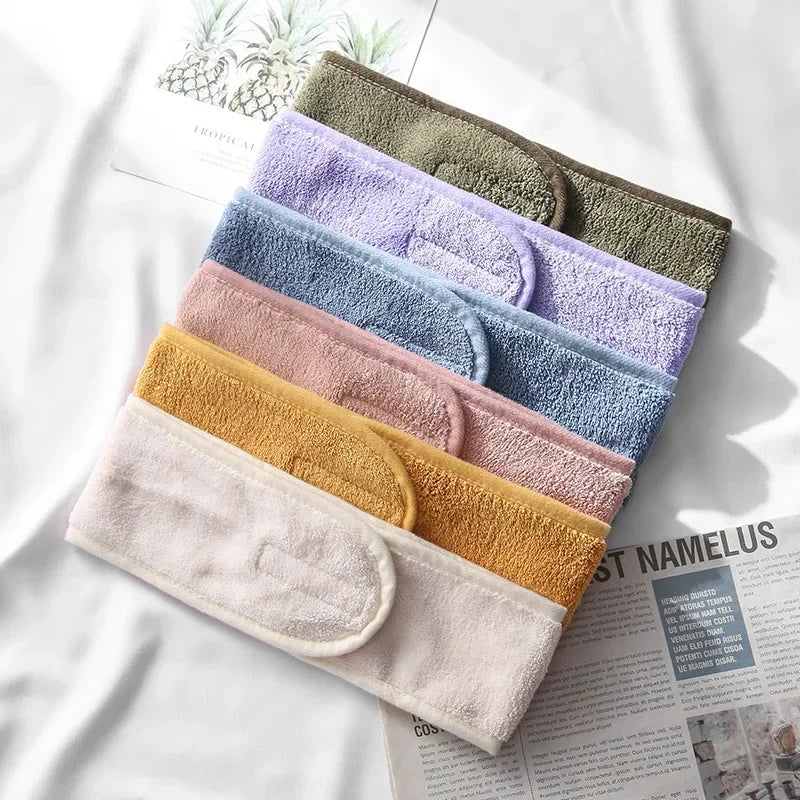 5-Pack Adjustable Soft Coral Fleece Facial Headbands for Women Facial Headband Set Peaceful Pleasures Health and Wellness