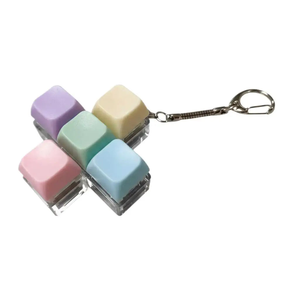 Fidget Keyboard Keychain – Stress Relief Clicker Toy for Adults