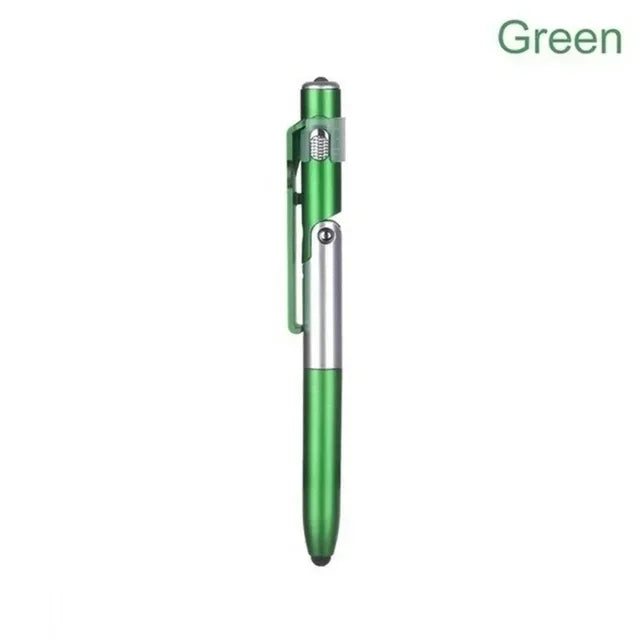 4-in-1 Ballpoint Pen Stylus with Flashlight & Phone Stand