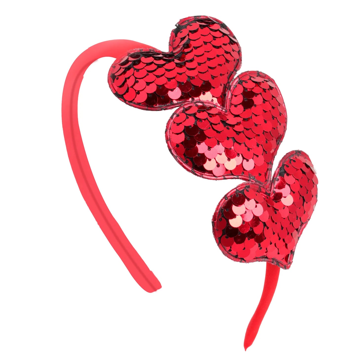 Candy Color Heart Sequin Headband for Girls | Cute Hair Band