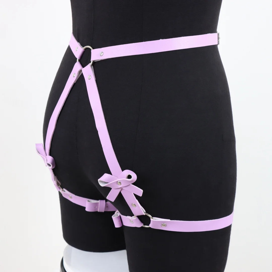 Women Harness Belt Red PU Leather Garter Sexy Lingerie Costume Female