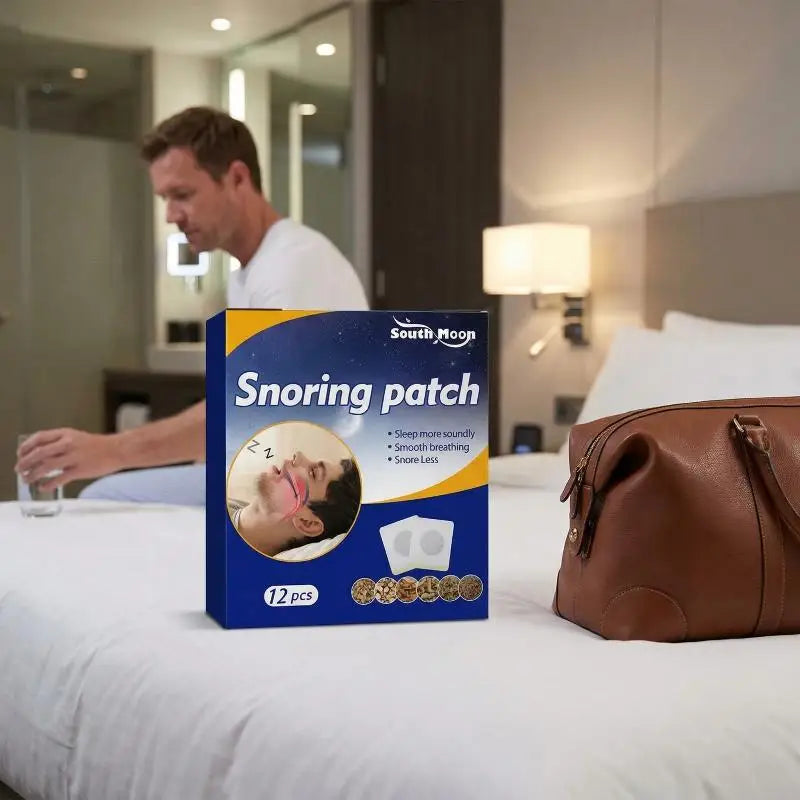 12Pcs Anti-Snoring Patches Acupoint Prevent Snoring Fatigue Night Sleep Quiet Nose Strips Peaceful Pleasures Health and Wellness