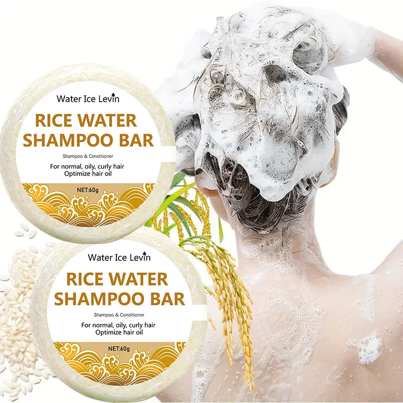 Organic Rice Water Shampoo Bar – Nourishing Hair Soap 60g