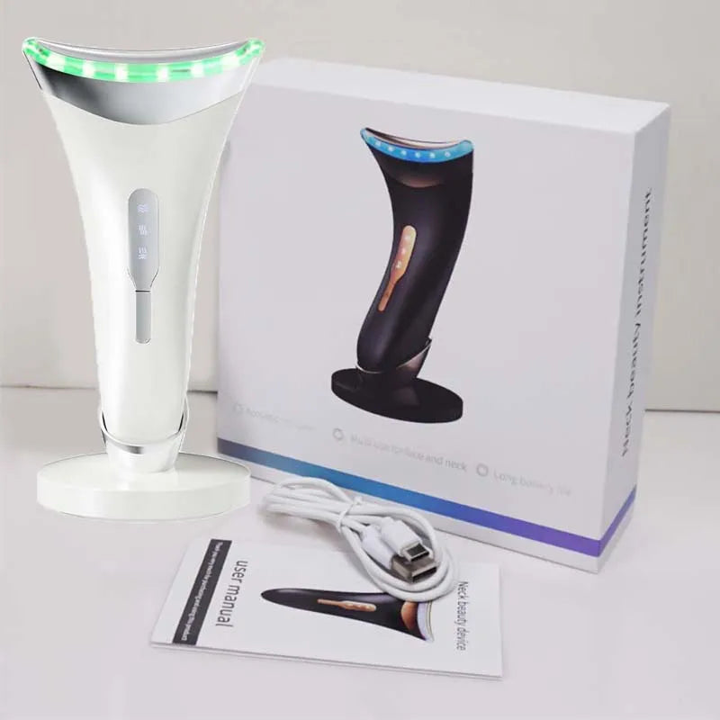 Skin Firming Face Lift V Face Anti-Wrinkle Neck Face Beauty Device 3 Colors Led Photon Ems Neck Beauty Device Facial Beauty Tool Peaceful Pleasures Health and Wellness WHITE