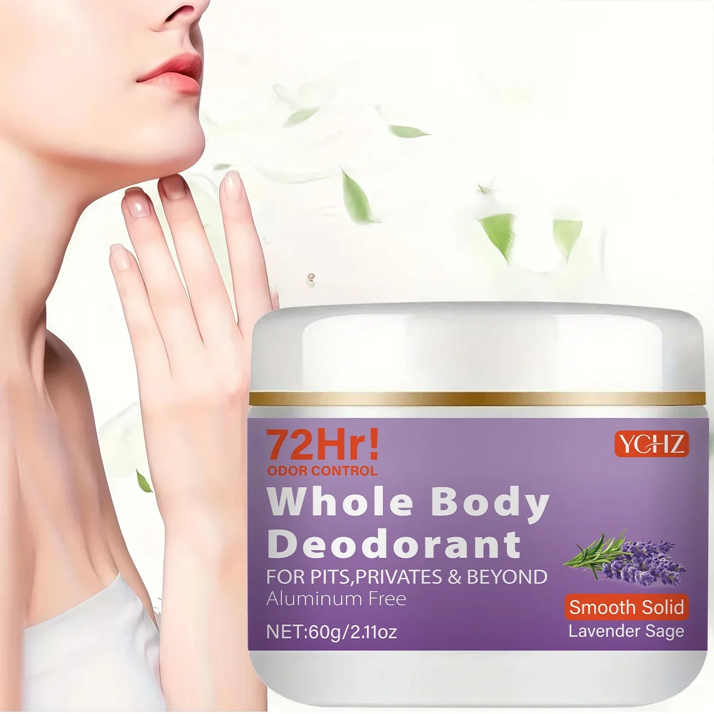 YCHZ Lavender & Sage Aluminum-Free 72-Hour Vegan Deodorant
