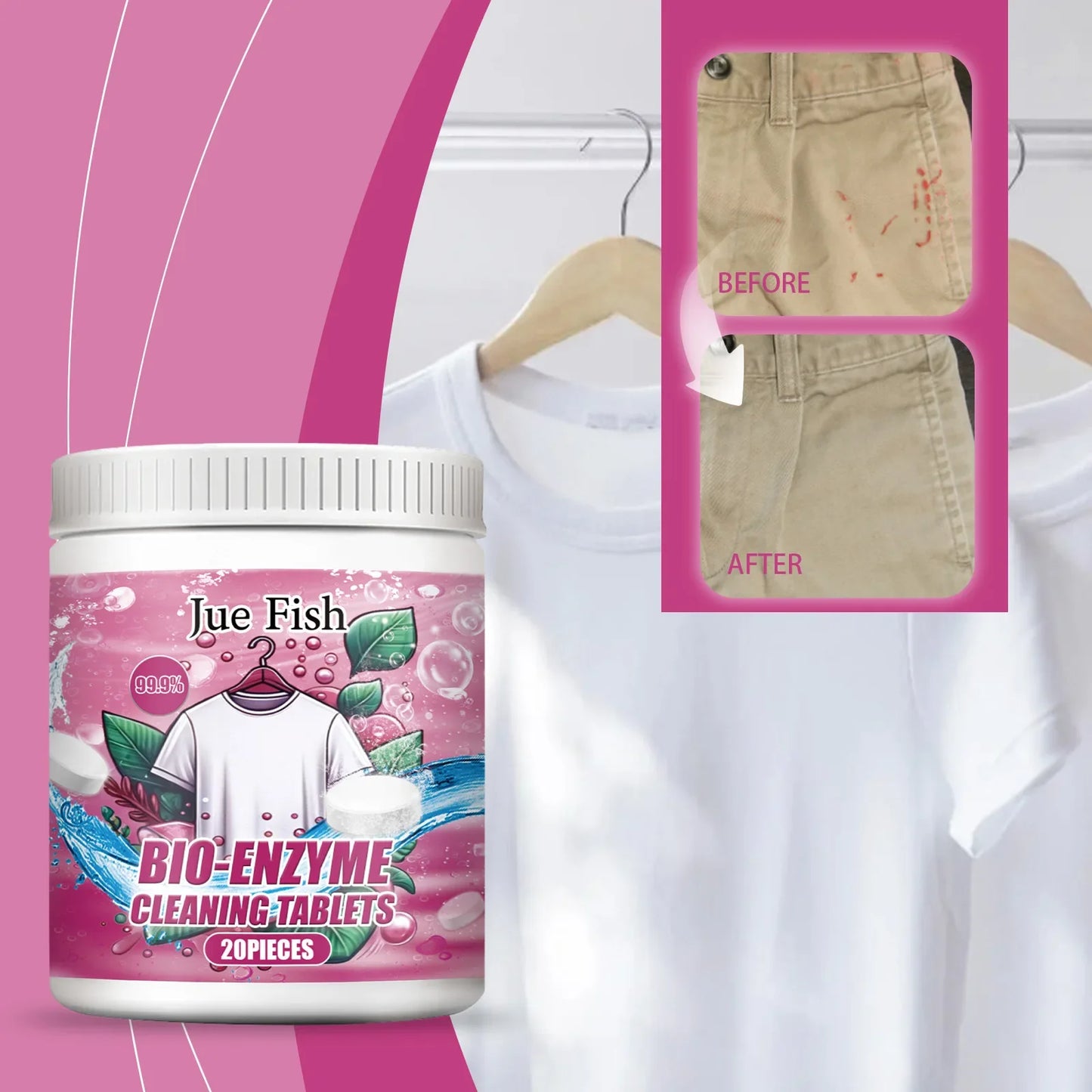 Bio Enzyme Cleaning Tablets – Stain Remover & Colour Protector
