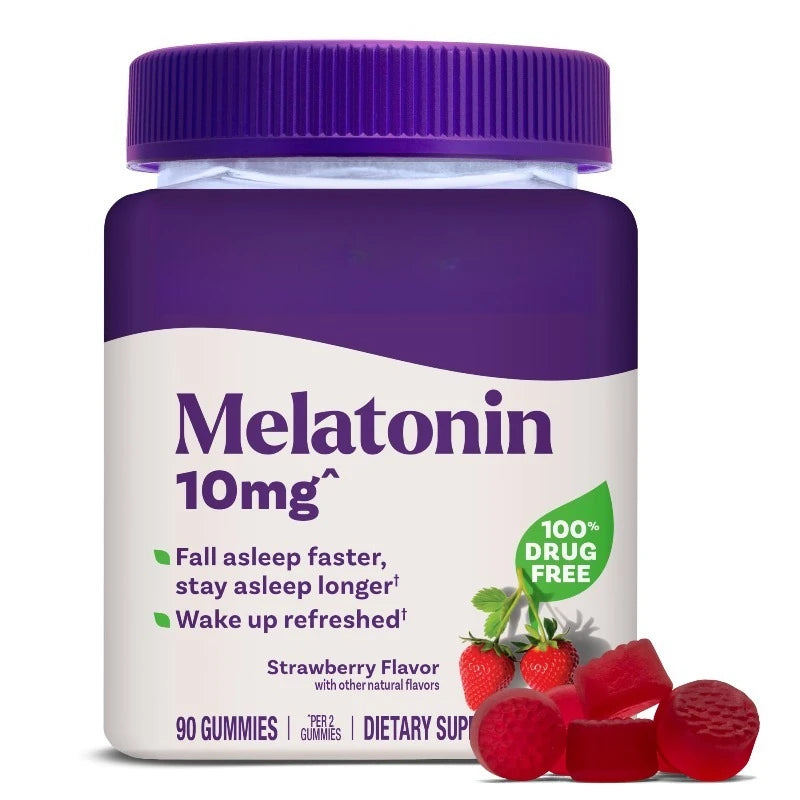 Melatonin Gummies 10mg Strawberry – 90 Count Sleep Support