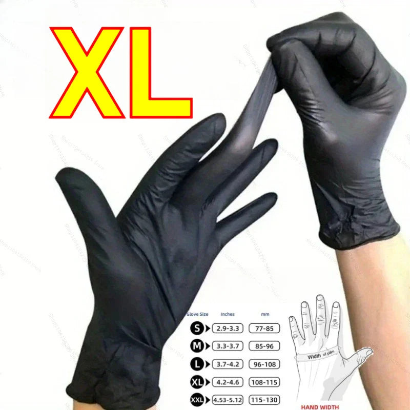 Black Nitrile Disposable Gloves 100 Pack – Powder & Latex Free