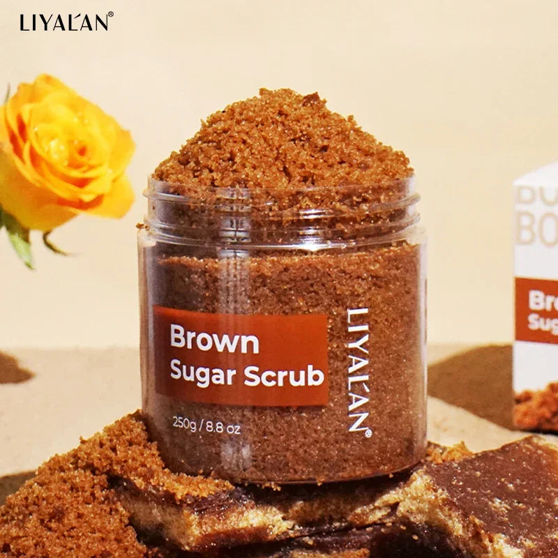 LIYALAN Brown Sugar Body Scrub – Organic Exfoliating Peaceful Pleasures Health and Wellness