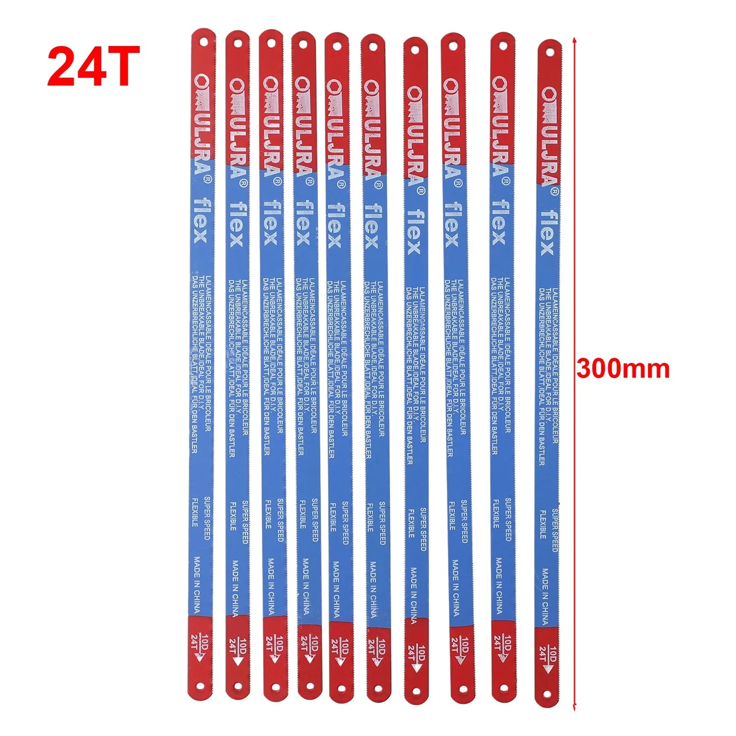 10-Pack M35 Bi-Metal Hacksaw Blades 300mm – 14T 18T 24T