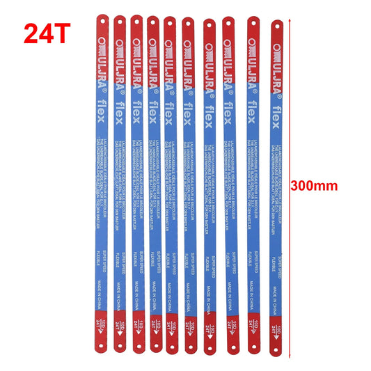 10-Pack M35 Bi-Metal Hacksaw Blades 300mm – 14T 18T 24T Hacksaw Blade Set Oasis Select