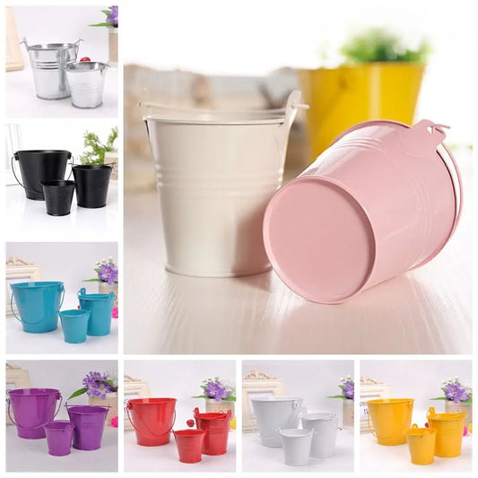 Vintage Tinplate Hook Flower Pot | Mini Pastoral Garden Planter Decorative Planter Oasis Select