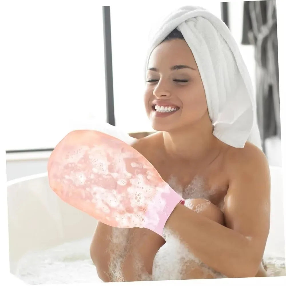 Silk Exfoliating Face Wash Face Wash Soft Bathing Bath Body Scrub Alternative Scrub Shower Gloves Skin Bath Scrub Peaceful Pleasures Health and Wellness