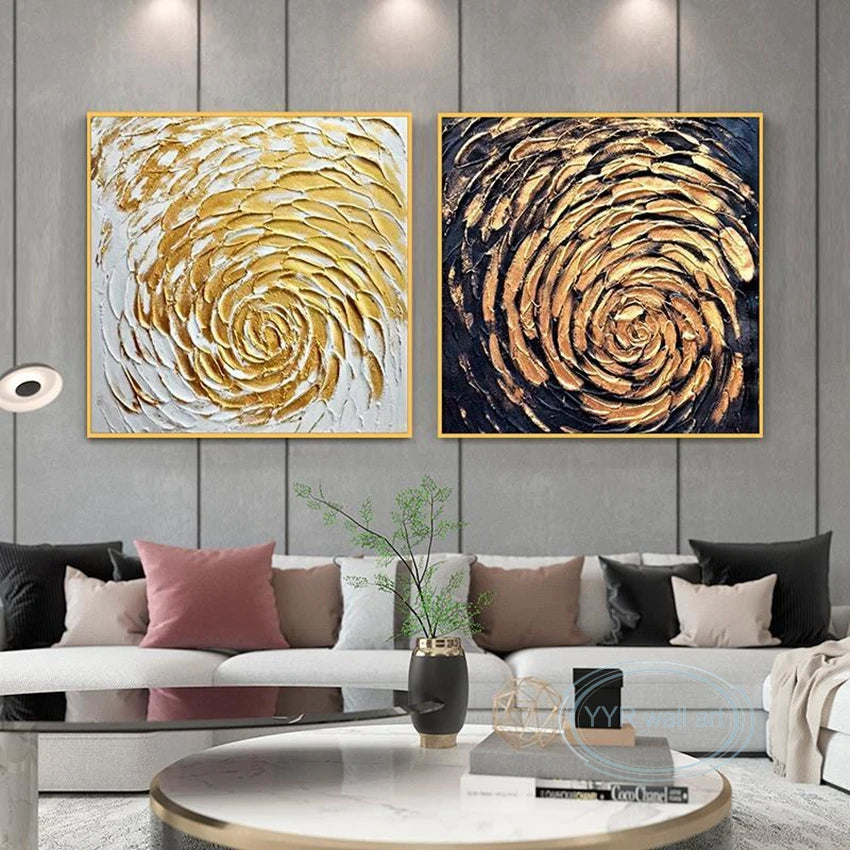 New Decor Oil Painting Handmade Abstract Wall Art Modern Canvas Hanging Picture Living Room Bedroom Restaurant Portfolio Image Peaceful Pleasures Health and Wellness