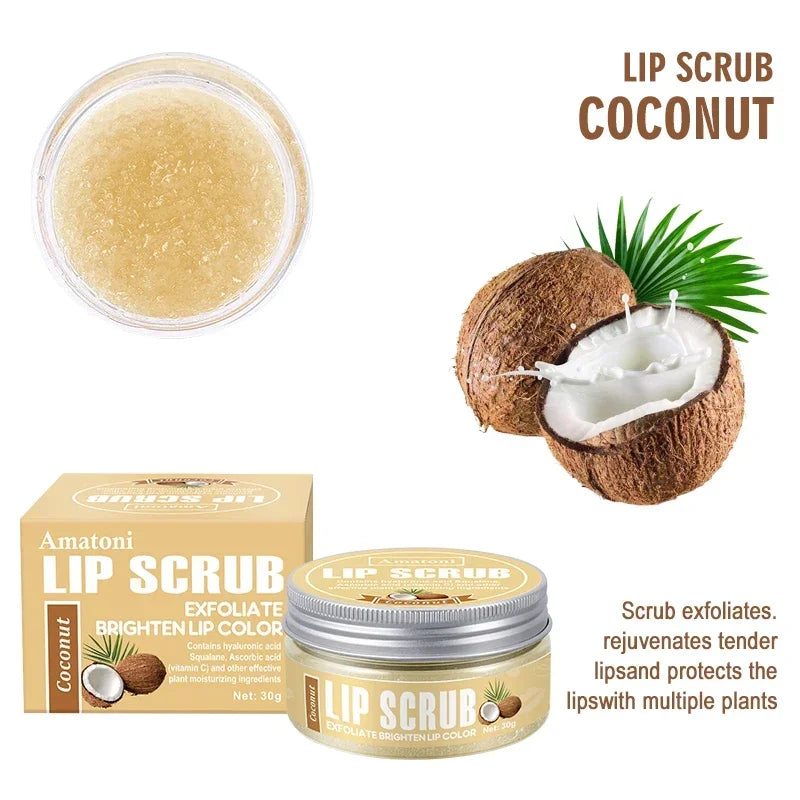 Exfoliating Lip Scrub 30g | Raspberry, Vanilla, Coconut & Watermelon