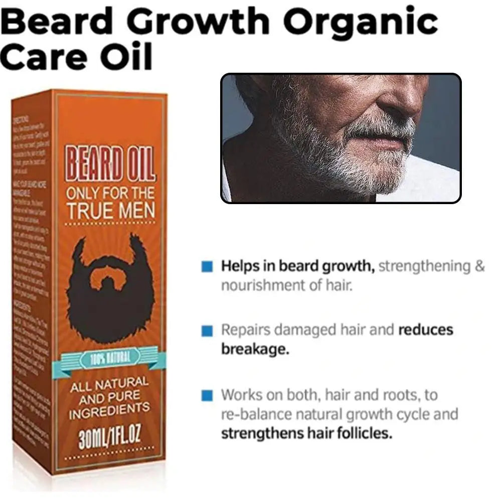 Beard Growth Oil Serum for Men – Soften, Strengthen & Nourish 30ml Peaceful Pleasures Health and Wellness