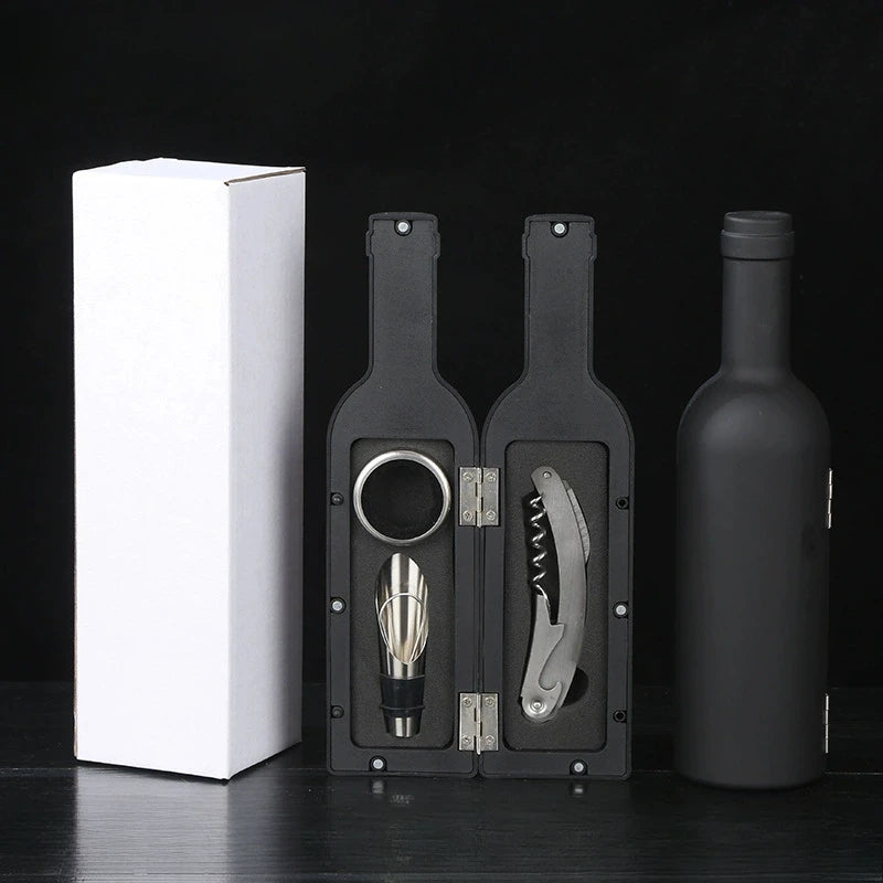 2025 Hot Creative Wine Set 3/5 Pieces Bottle Opener Gift Box High-End Set Tool Bottle Opener Wine for Wine Lovers Peaceful Pleasures Health and Wellness Three-piece