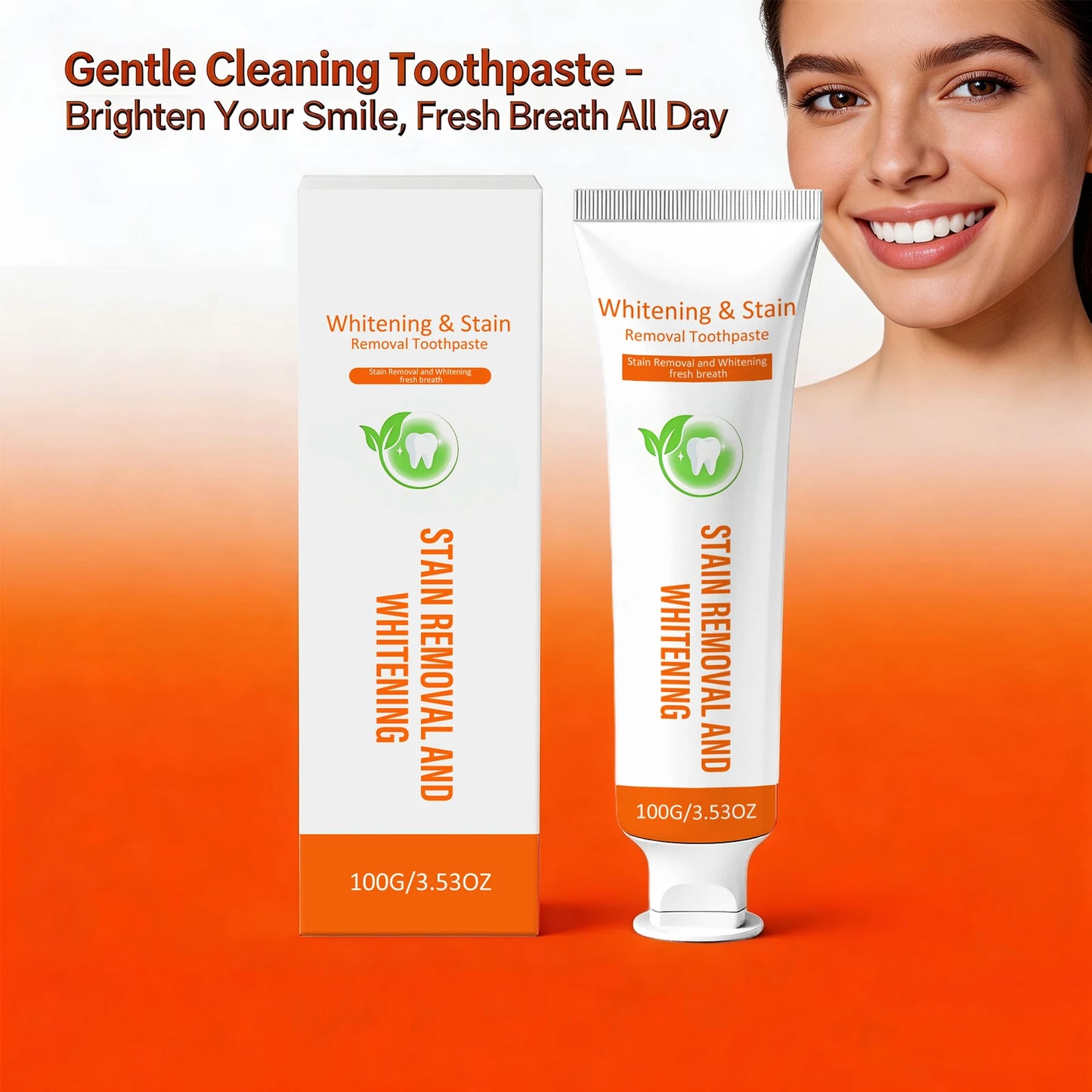 Gentle Cleaning Teeth Toothpaste Teeth Whitening Anti-Yellow Teeth Remove Coffee Stains Fresh Breath Prevent Tooth Decay Peaceful Pleasures Health and Wellness