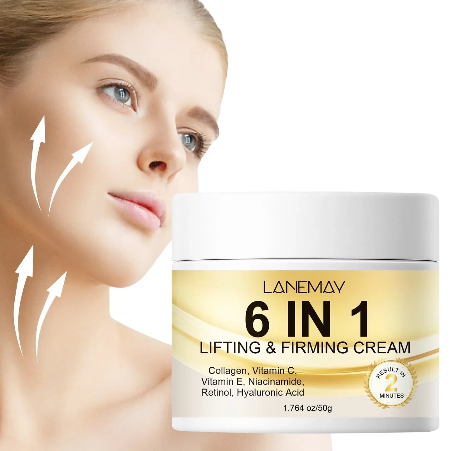 6-in-1 Collagen Face Cream – Retinol, Vitamin C, Lifting & Firming