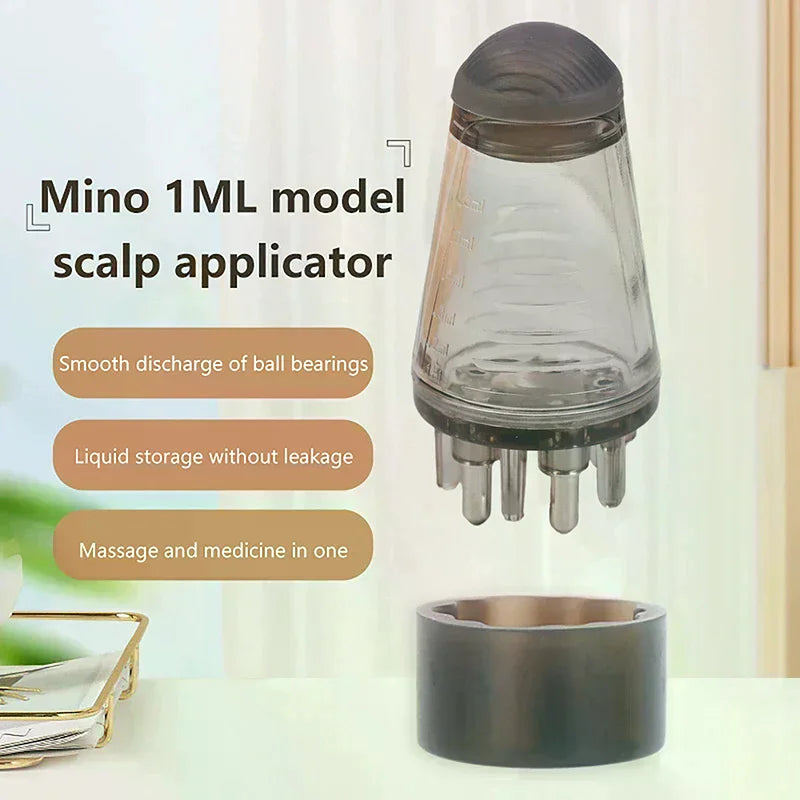 Scalp Applicator Hair Regrowth & Styling Solution Guide Comb Hexagon Head Oil Roller Ball Massage Comb Massage Relaxation Tools Peaceful Pleasures Health and Wellness