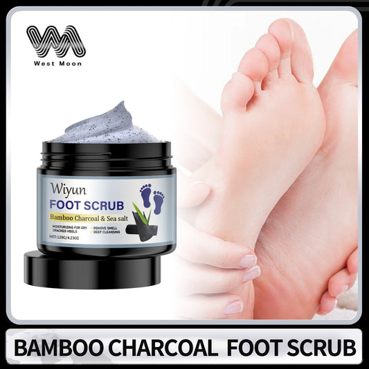Bamboo Charcoal Foot Scrub Cream – Exfoliate & Soften Feet Foot Scrub Cream Oasis Select