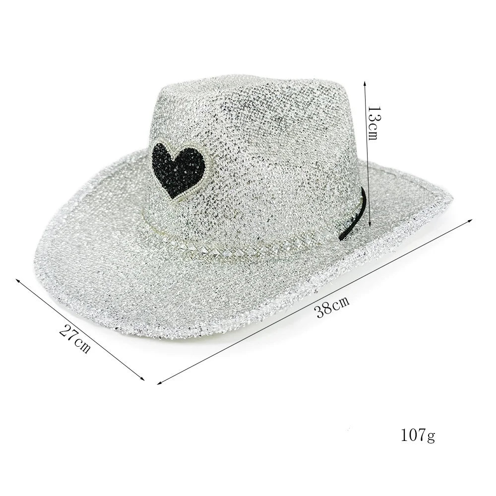 Women's Rhinestone Cowgirl Hat | Wide Brim Western Sun Hat