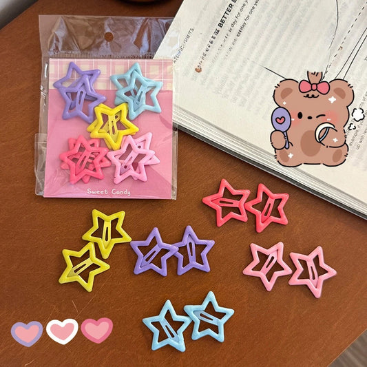 Colorful Metal Pentagram Snap Hair Clips & Barrettes for Women Hair Clips Barrettes Peaceful Pleasures Health and Wellness