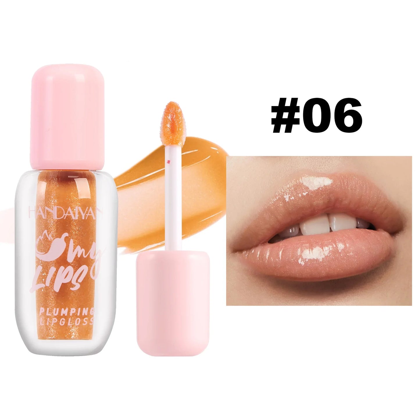 Handaiyan Pearlescent Lip Gloss – 8 Shades, Plumping & Long Lasting