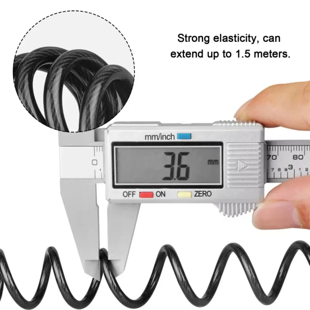 4-Digit Anti-Theft Combination Lock with Steel Cable Chain for Bicycle Security Password Protection Bike Safety Accessory Lock Peaceful Pleasures Health and Wellness