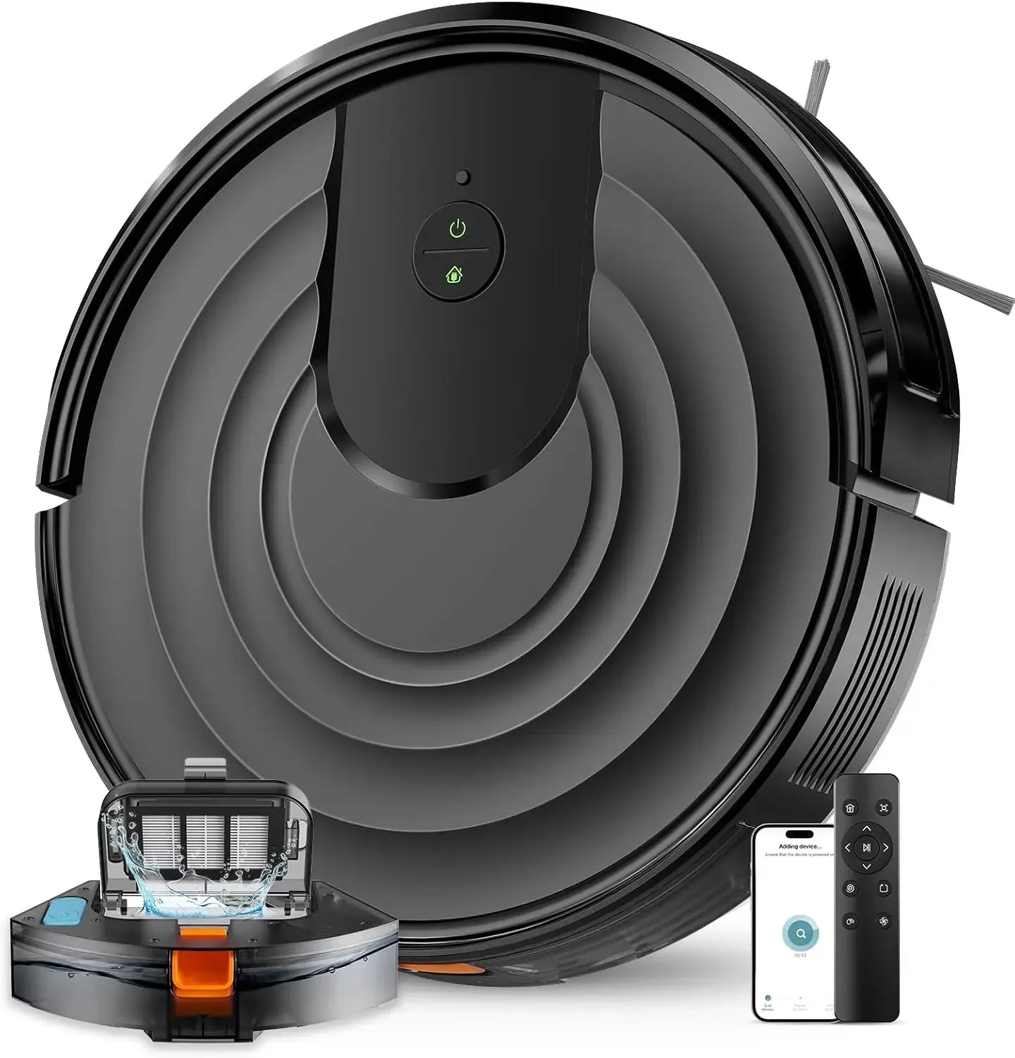 Robot Vacuum Mop Combo, 5000Pa Strong Suction, 130 Min Runtime, Slim Low Noise, Wi-Fi App Alexa Control for Hard Floors Carpets Peaceful Pleasures Health and Wellness United States
