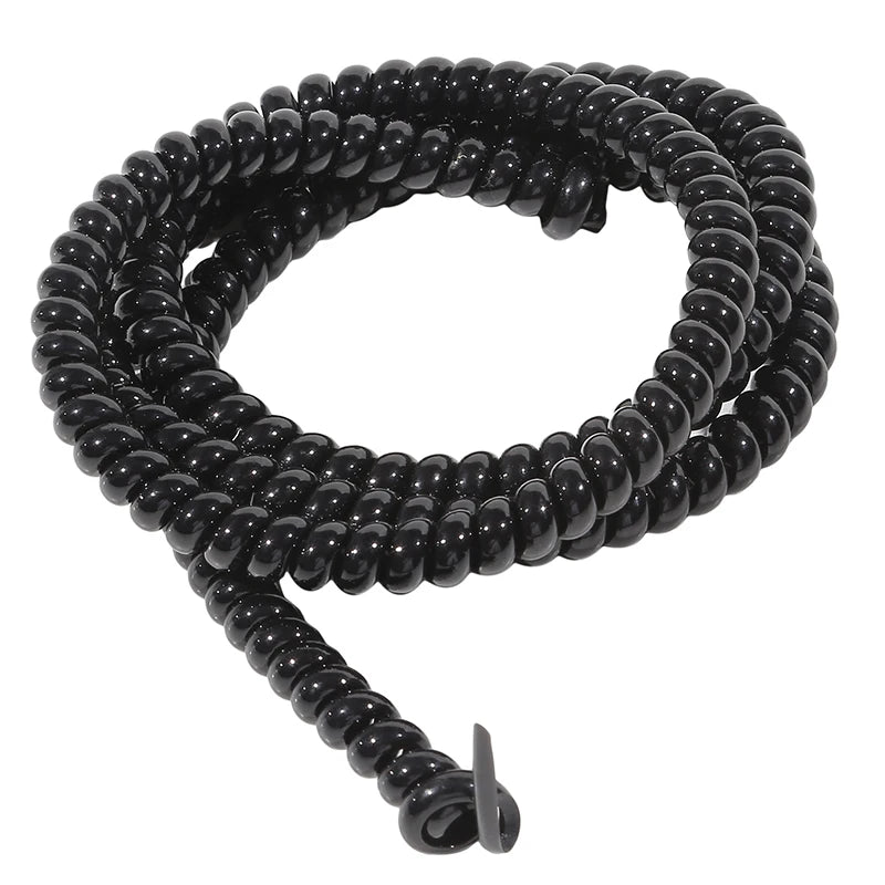 1/2Pcs Spiral Cable Management Wrap Tube Wear Resistant Flexible Wire Organizer for Bike Motorcycle and Electric Scooter Peaceful Pleasures Health and Wellness