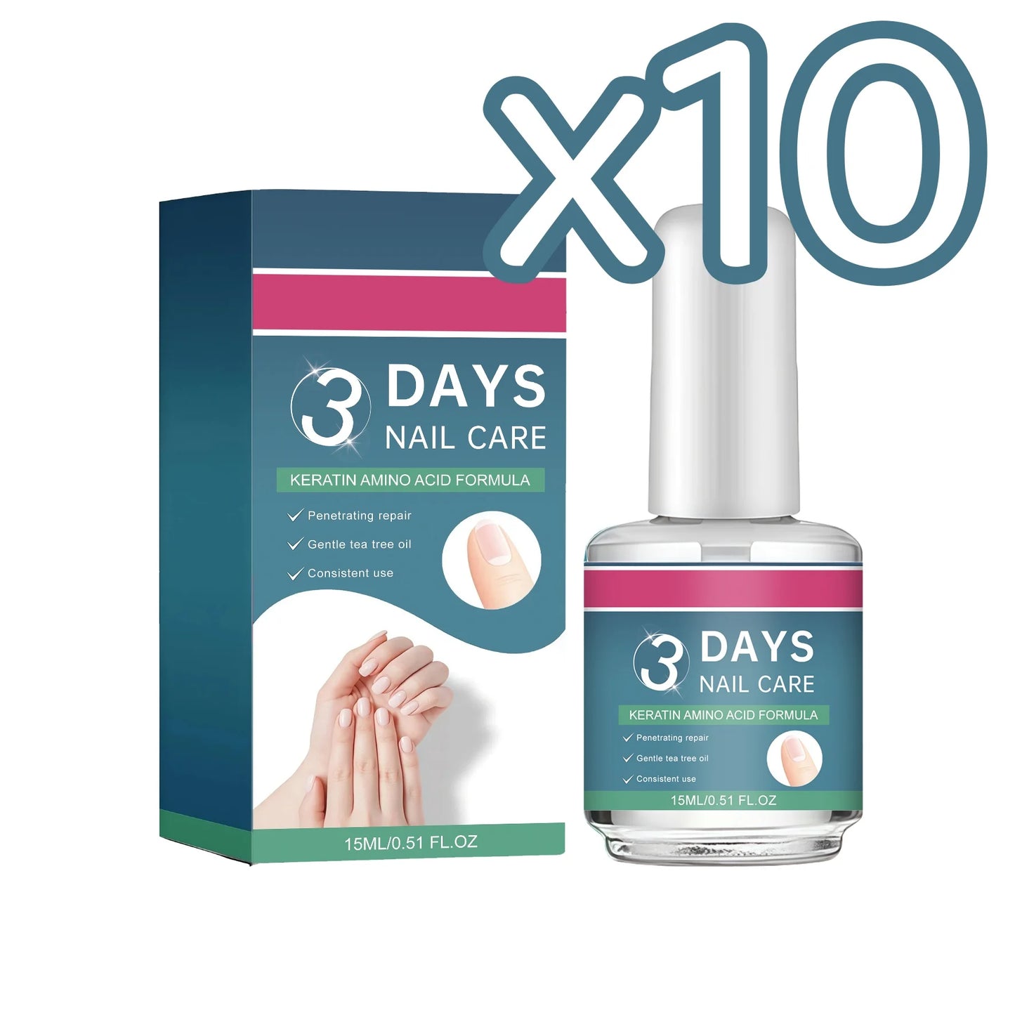 Plant-Based Nail Care Treatment Polish Restore Nail Health Moisturize Brightening Fingernail Repair Smooth Surface Nail Care Oil Peaceful Pleasures Health and Wellness 15ml Boxed x 10