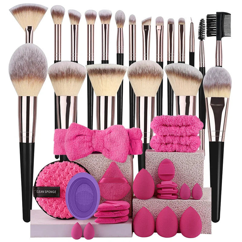 RUNTOIN 20-Piece Professional Makeup Brush Set | Soft & Fluffy