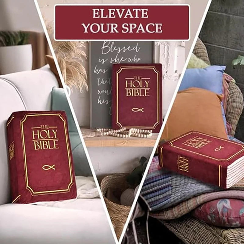 Bible Shaped Plush Pillow | Christian Decor & Gift 33×22cm