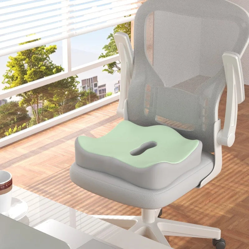 Memory Foam Seat Cushion – Spine Support for Office, Car & Desk