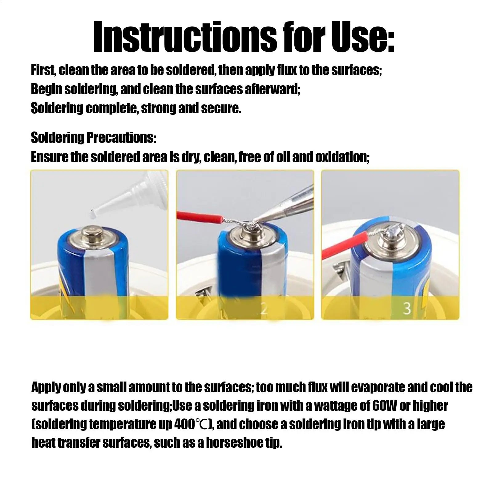 Liquid Soldering Flux 30ml Rosin Core Flux High-Frequency Use For Electronics Repair Battery Electrode, Stainless Steel & Nickel Peaceful Pleasures Health and Wellness